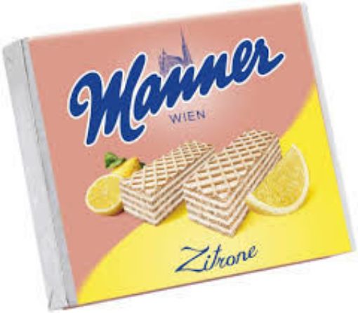 Picture of Manner Schnitten Neapolitan Wafers - Lemon/Zitrone (pack of 12) Best Before 07.25