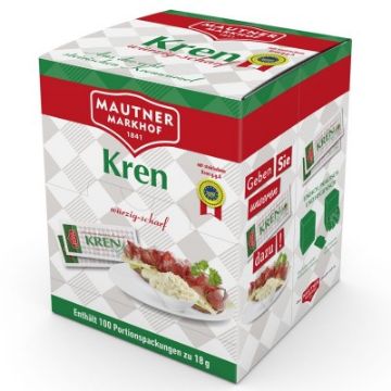 Show details for Steirische Kren  - traditional Austrian horseradish by Mautner Markhof (100 x 18g sachets) Picture of Steirische Kren  - traditional Austrian horseradish by Mautner Markhof (100 x 18g sachets)