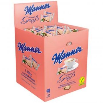 Show details for Manner Wiener Gruss 300Stk - Manner Viennese greetings 300 individually wrapped wafers Picture of Manner Wiener Gruss 300Stk - Manner Viennese greetings 300 individually wrapped wafers