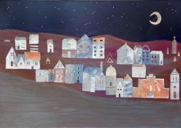 Show details for "The Waxing Moon", Austrian painting by Selina Javaid Picture of "The Waxing Moon", Austrian painting by Selina Javaid