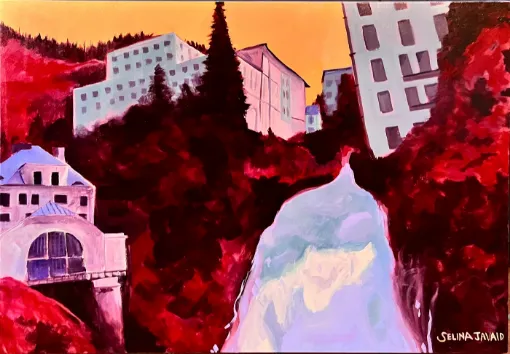 Picture of Wasserfallweg, Austrian painting by Selina Javaid