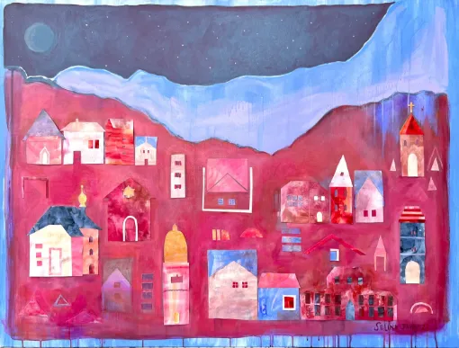 Picture of Das Badbrucker Auge Acrylic painting - 120x90cm